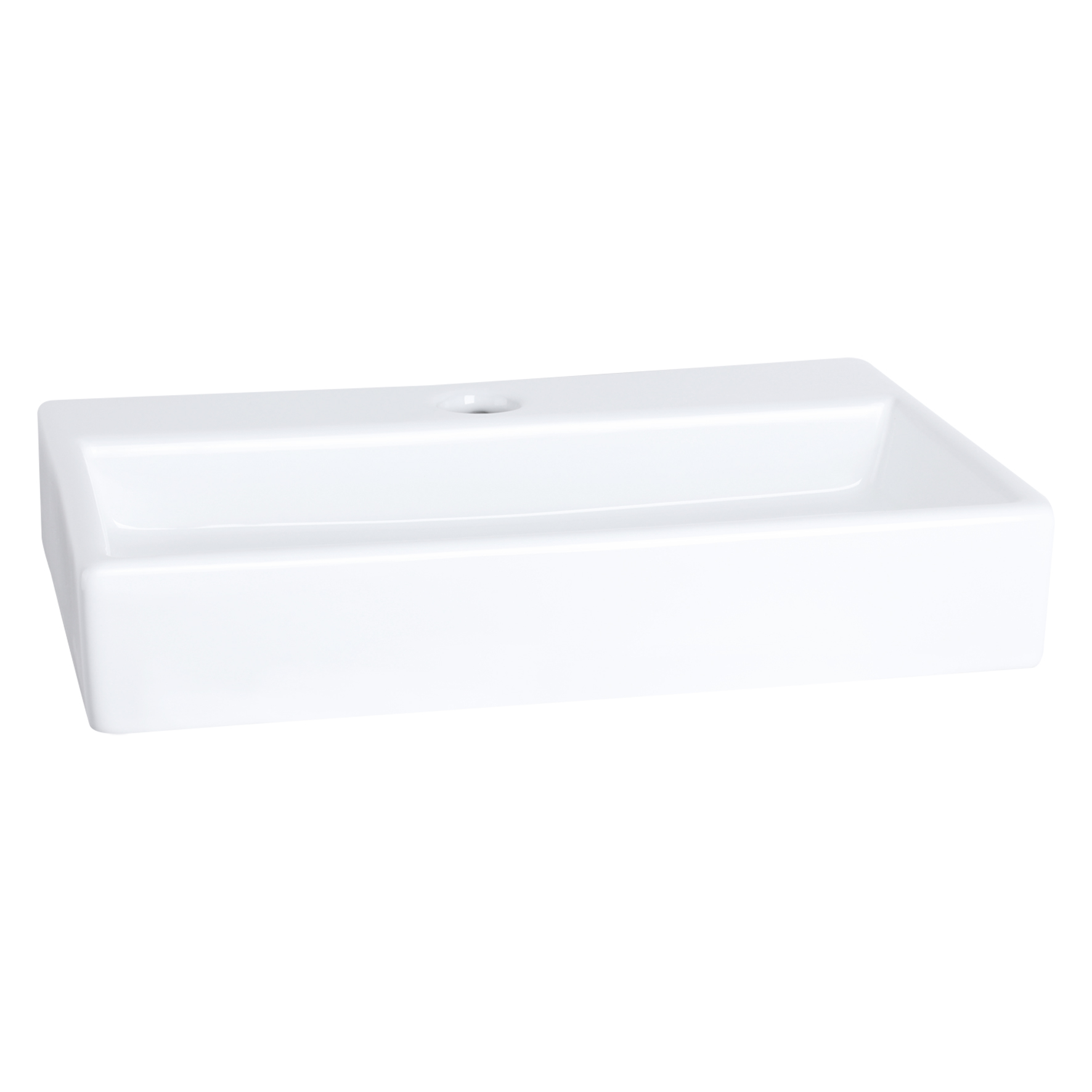 Fonteinset Differnz Mix En Match Flat Small 7x38x24 cm Keramiek Wit (Keuze Uit 5 Kleuren Kranen)