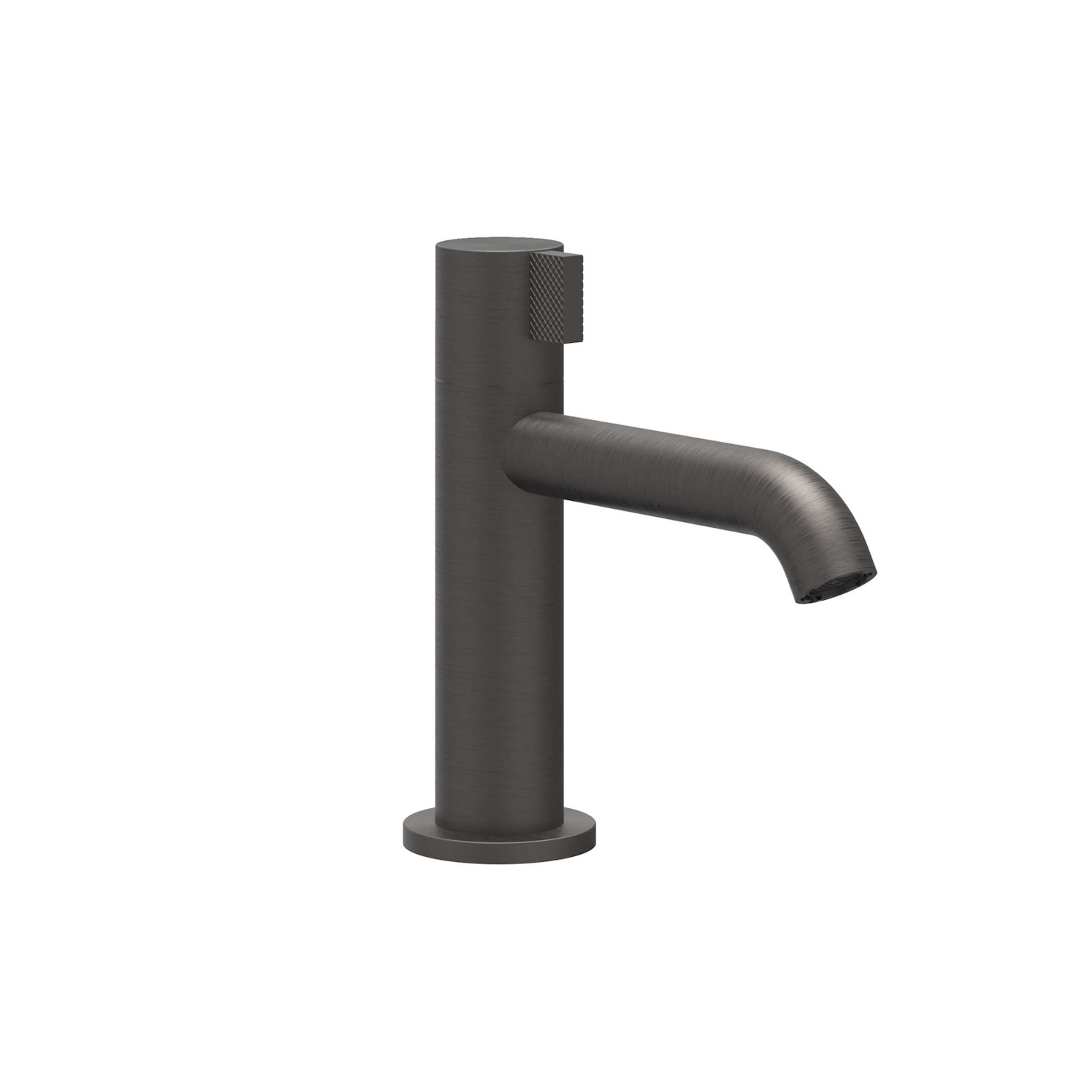 Fonteinkraan IVY Tribe Opbouw Model S Met Schuimstraalmond Geborsteld Carbon Black PVD
