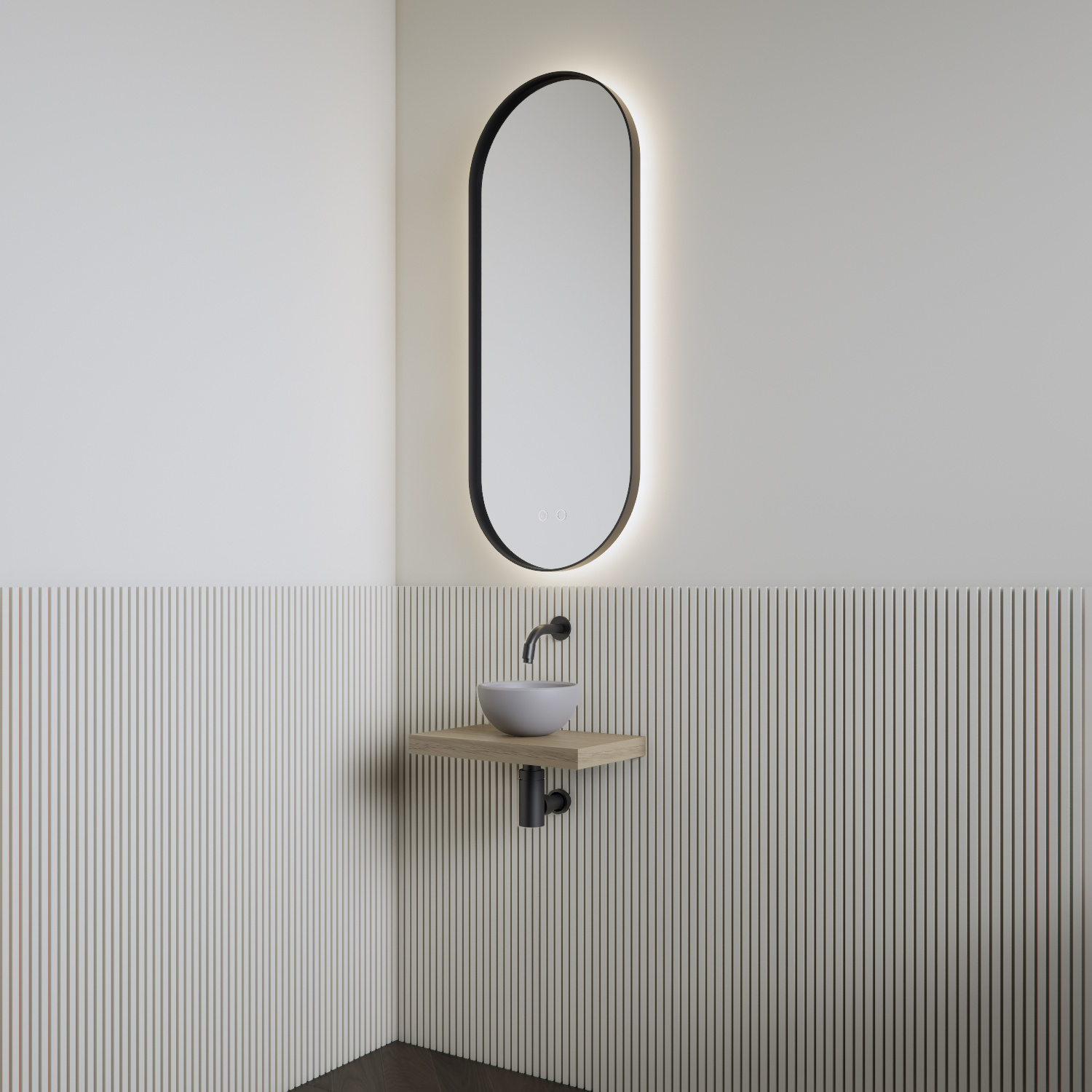 Fonteinset | BWS Leto | Planchet Corn Silk | Waskom Mat Grijs