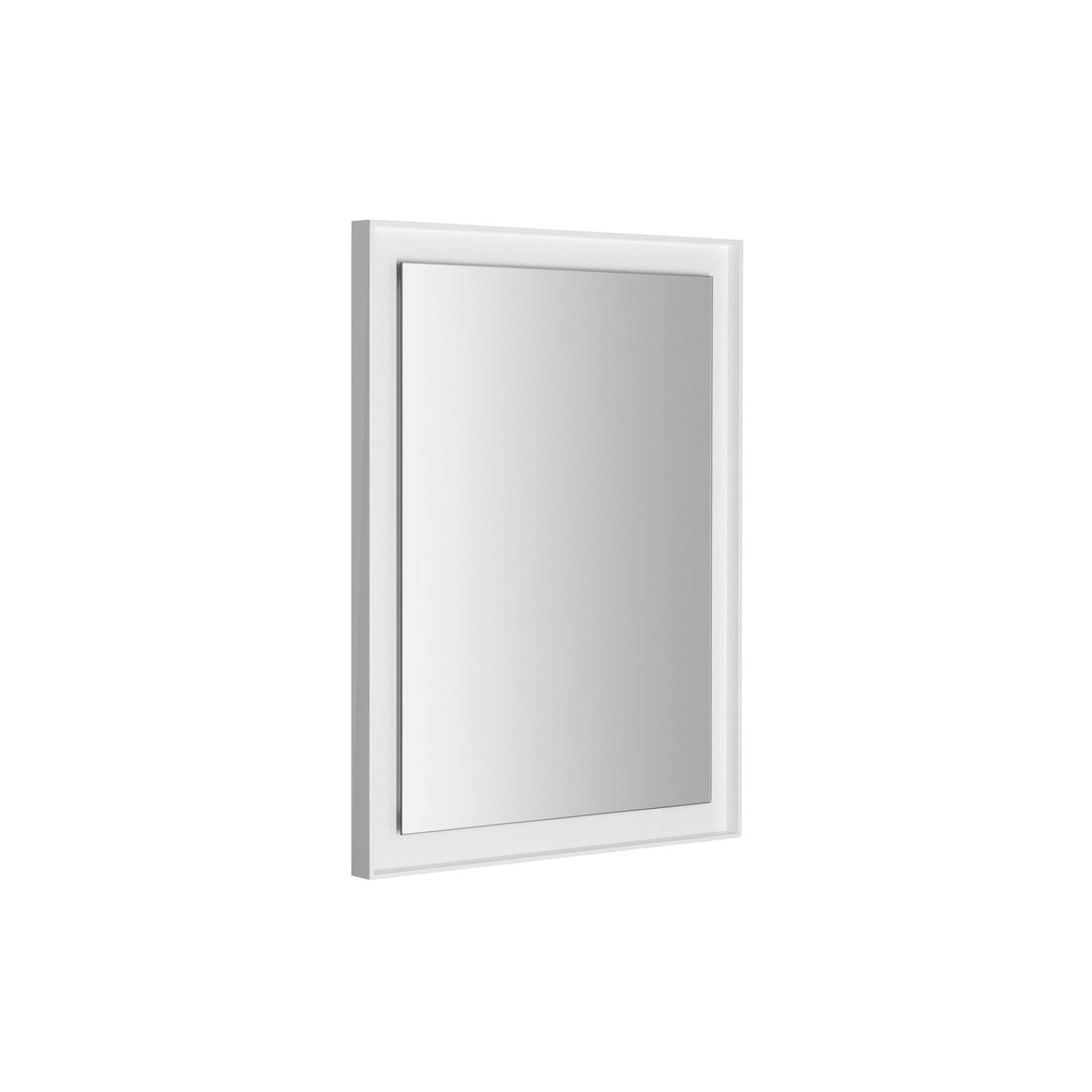 Badkamerspiegel Sapho Flut 60x80 cm LED-Verlichting Omlijsting Wit