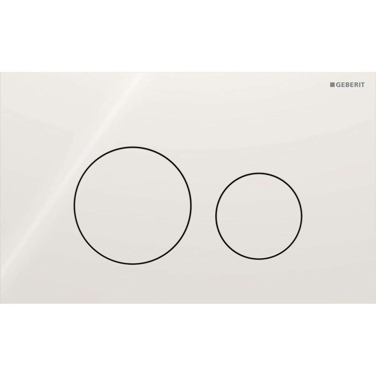 Geberit Drukplaat Sigma 40, 2-toets Round Glas Zand Grijs