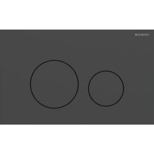 Geberit Drukplaat Sigma 40, 2-toets Round RVS Mat Zwart