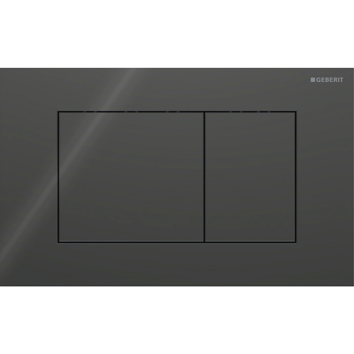 Geberit Drukplaat Sigma 40, 2-toets Square Glas Zwart