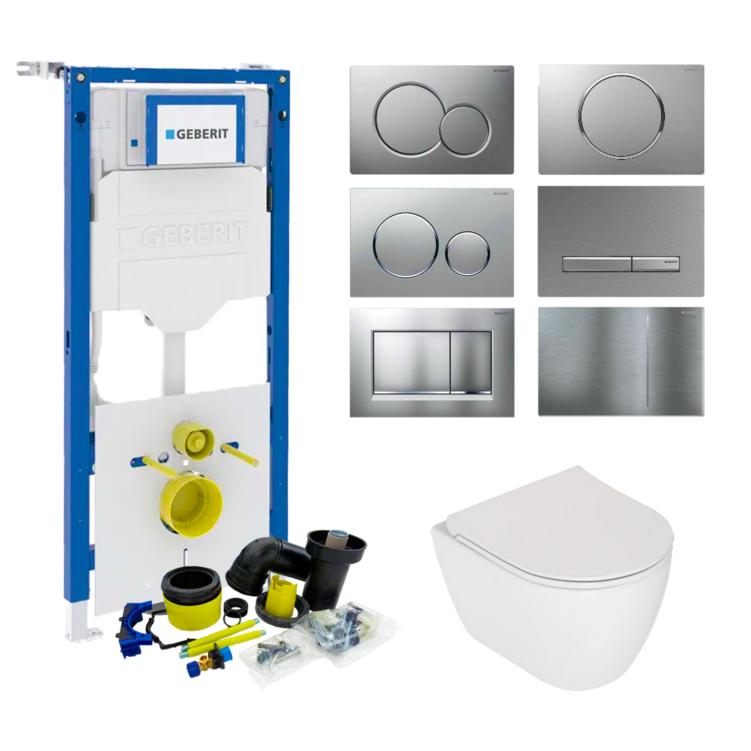 Geberit UP320 Toiletset set64 Plieger Lima met Sigma Drukplaat