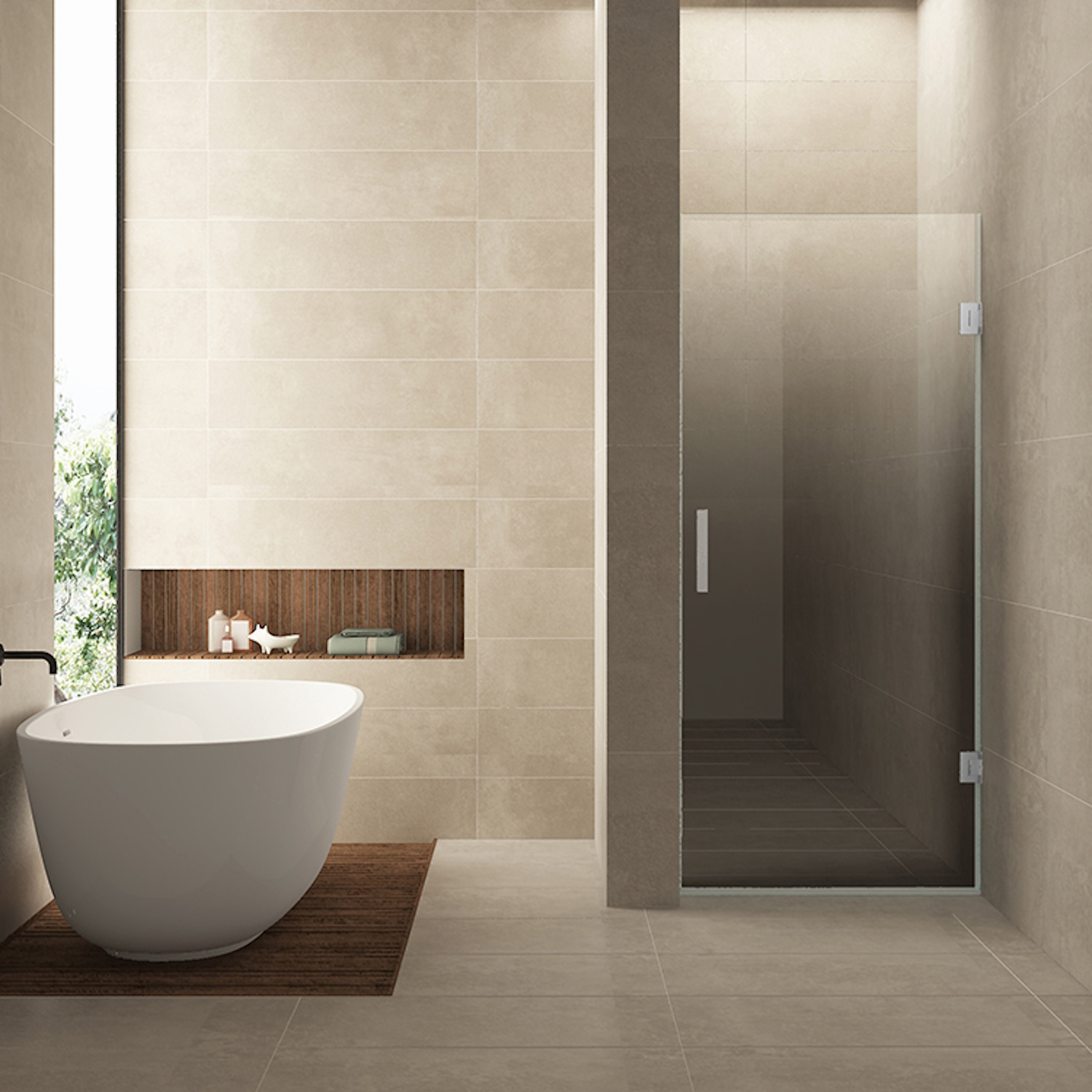 Glas Voor Nisdeur Rechts Wiesbaden Less 70x200 cm 8 mm Nano Spiegelrook- naar Helder Glas