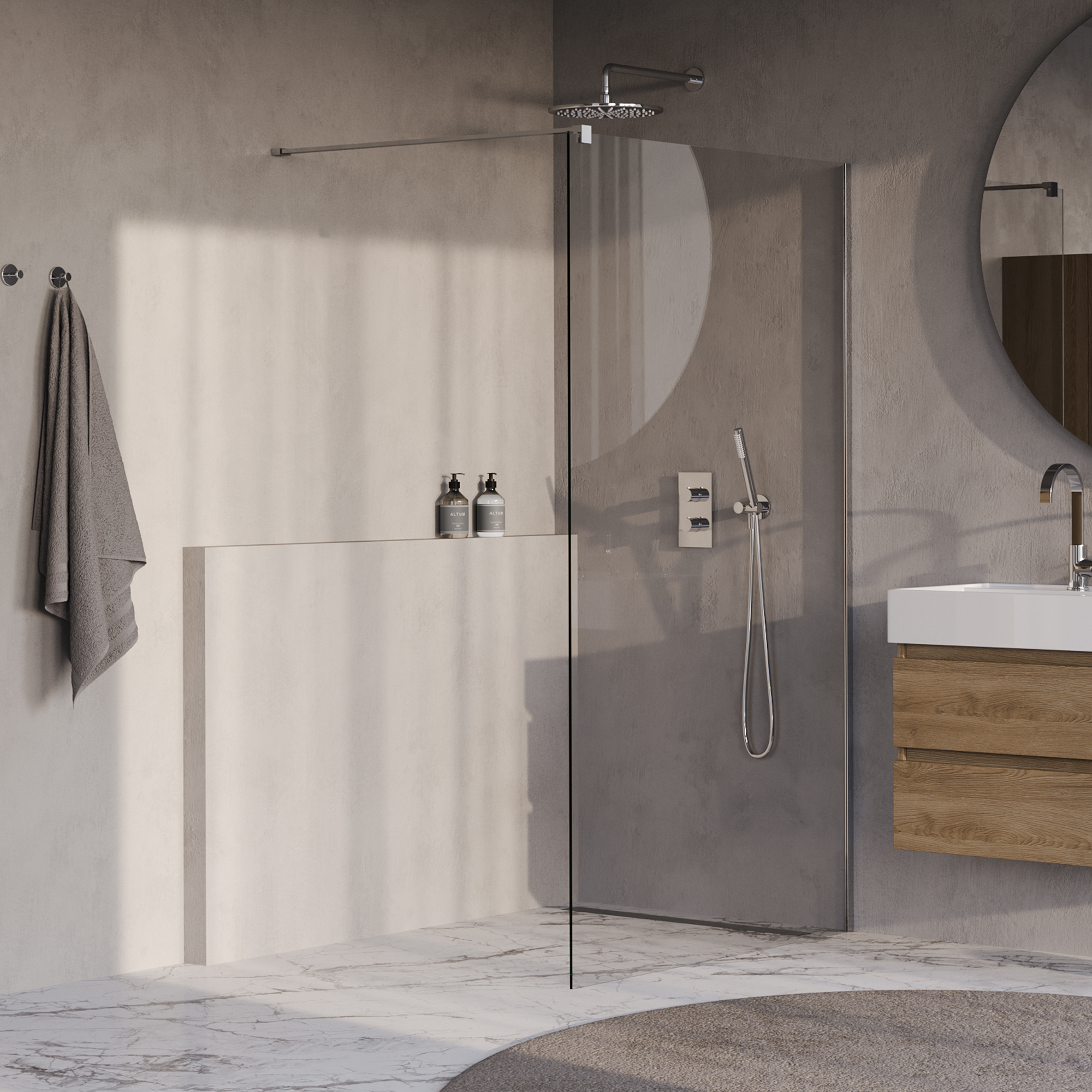 BRAUER Oblivion inloopdouche helder glas 110x200 incl. glascoating chroom