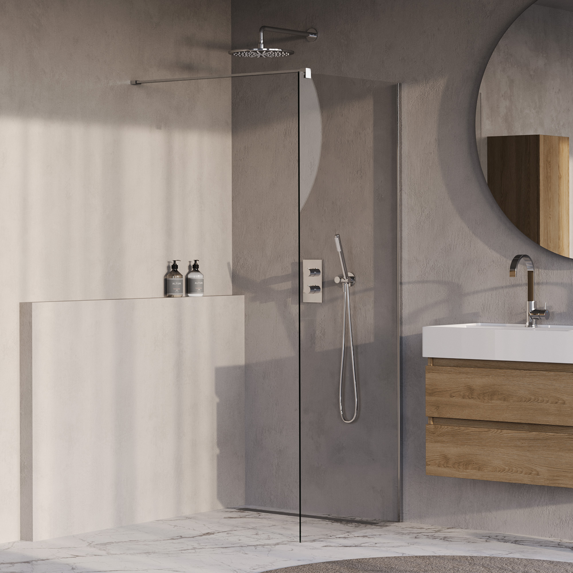 BRAUER Oblivion inloopdouche helder glas 70x200 incl. glascoating chroom