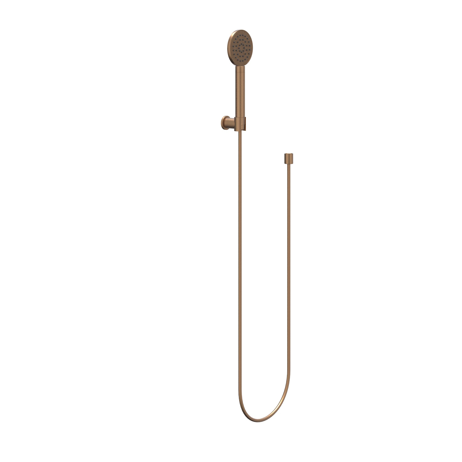 Handdoucheset IVY Set Bestaande Uit Doucheslang 150 cm, Wandhouder En Handdouche Satin Spray Geborsteld Mat Koper PVD