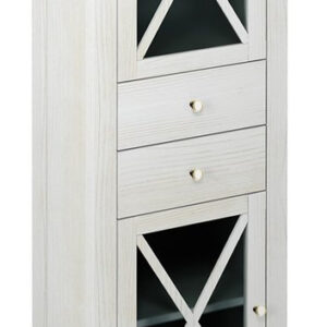 Hoge Badkamerkast Sapho Cross 49x170x39 cm Wit Hout Links