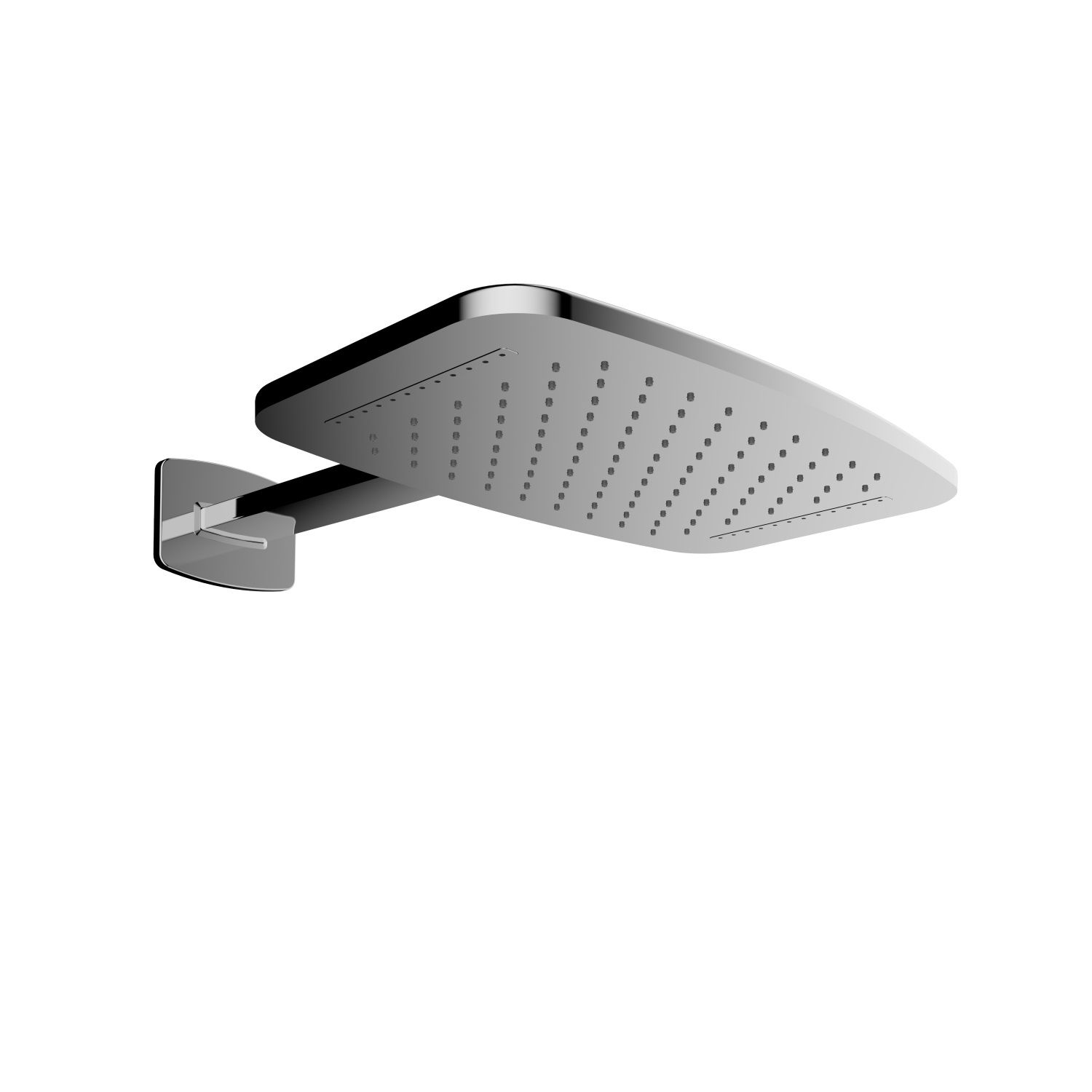 Hoofddouche met Waterval Wiesbaden met Douchearm 40.4x25.4 cm Chroom