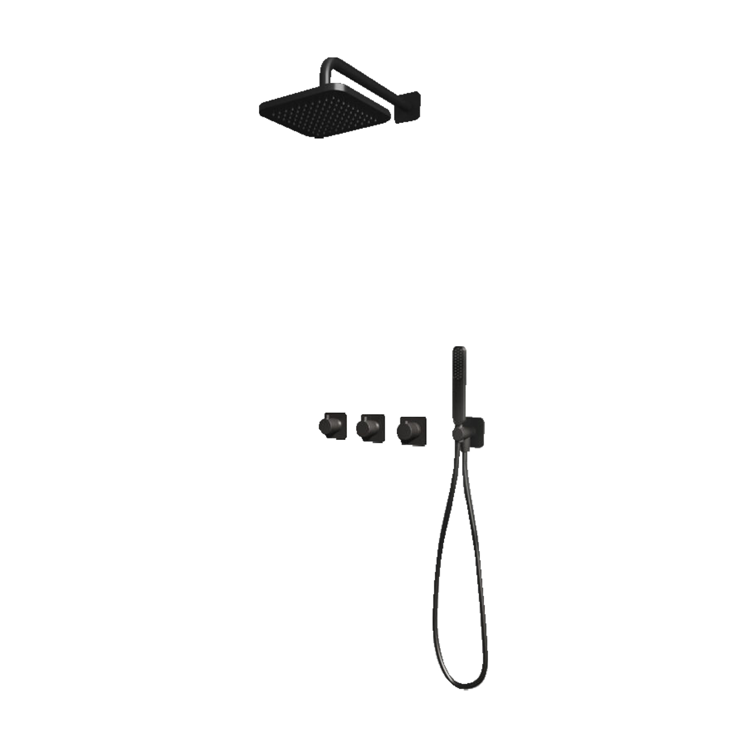 Complete Regendouche Thermostatische Hotbath Gal IBSGL70 Inbouwset Met 2 Stopkranen