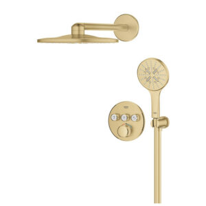 Grohe Smartcontrol Thermostatisch Inbouw Douchekraan Shower-Set Rond Cool Sunrise Geborsteld