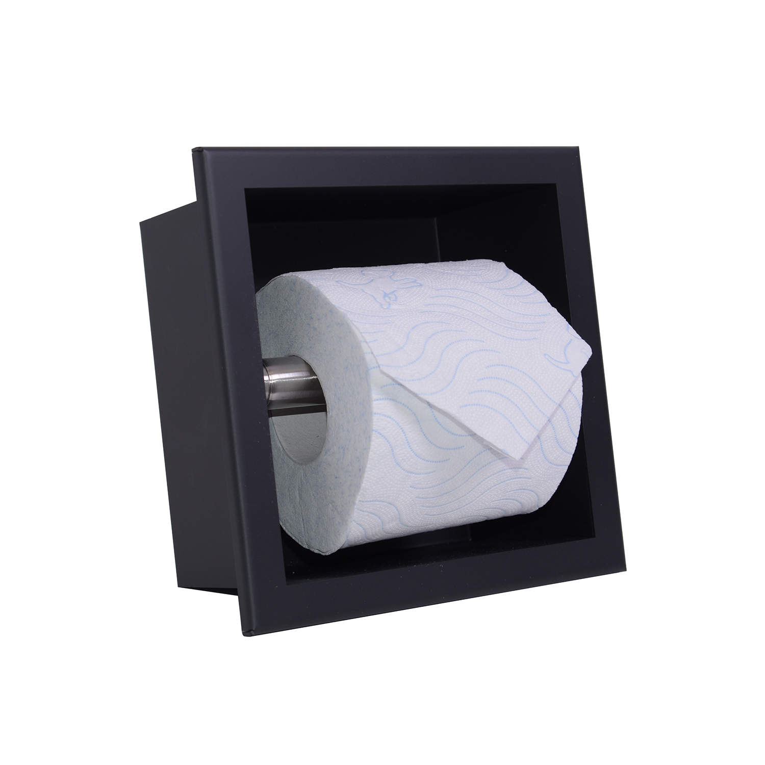 Inbouw Toiletrolhouder BWS Mat Zwart