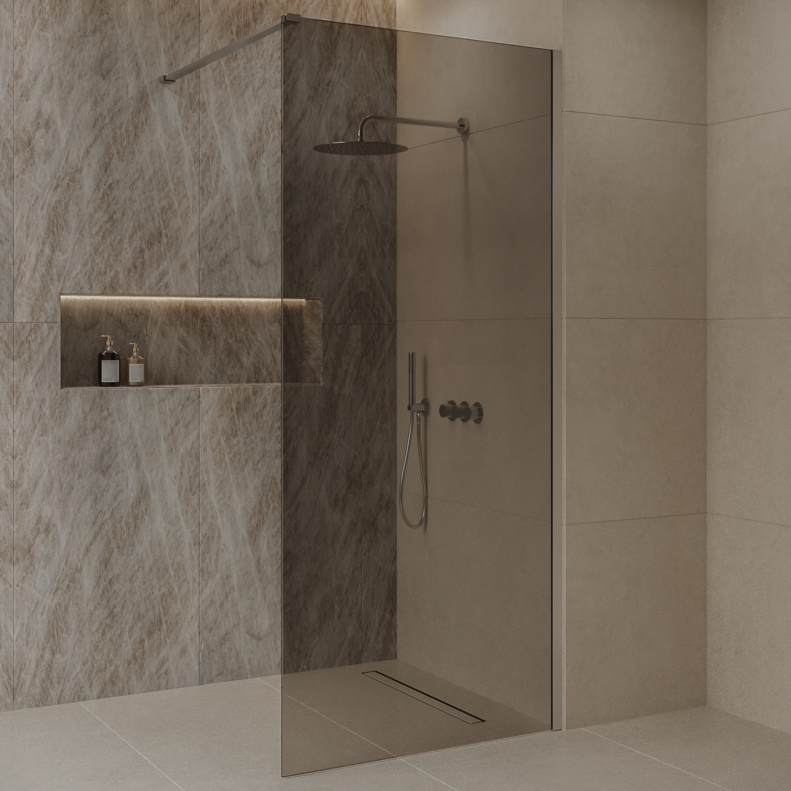Inloopdouche Best-Design Dalis 100x200 cm Ore Mocha