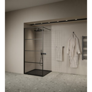 Inloopdouche | BWS | Oganto 1 | 120x200 cm | 8mm | Zwart