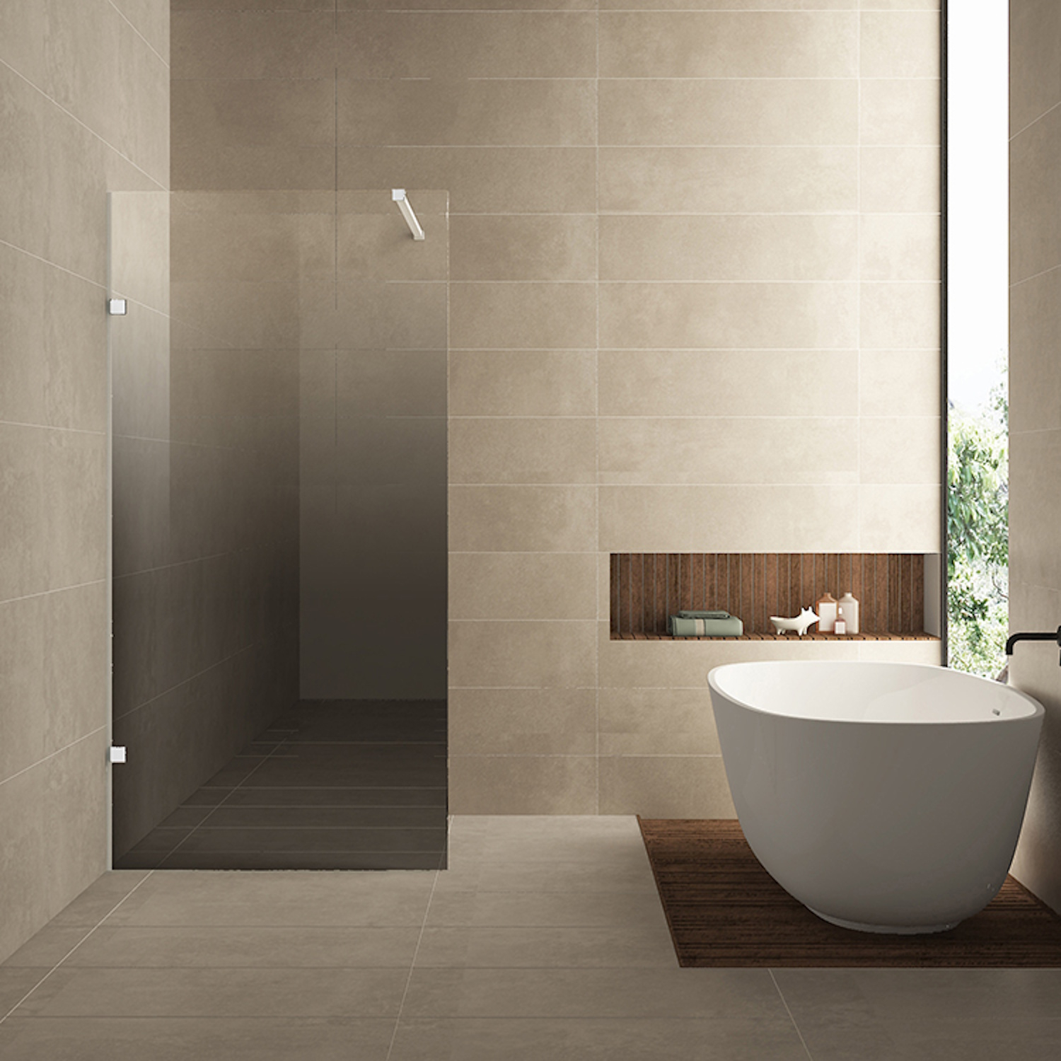 Inloopdouche Links Wiesbaden Less 120x200 cm 8 mm Nano Spiegelrook- naar Helder Glas Mat Wit