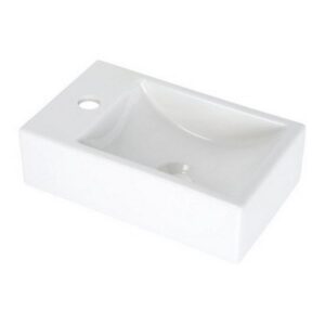 Keramische Fontein Houston wit kraangat links