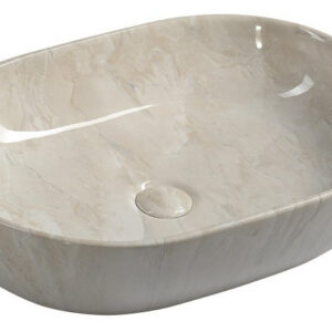 Keramische Opbouw Waskom Sapho Dalma 59x42 cm Beige