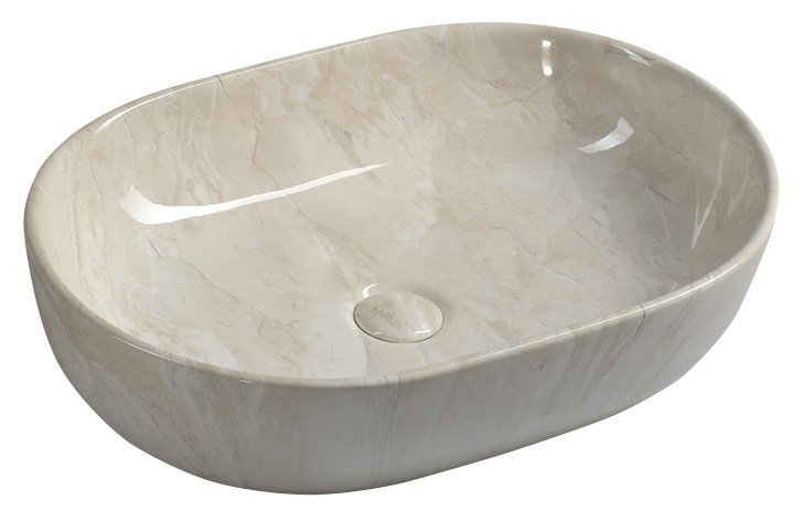 Keramische Opbouw Waskom Sapho Dalma 59x42 cm Beige