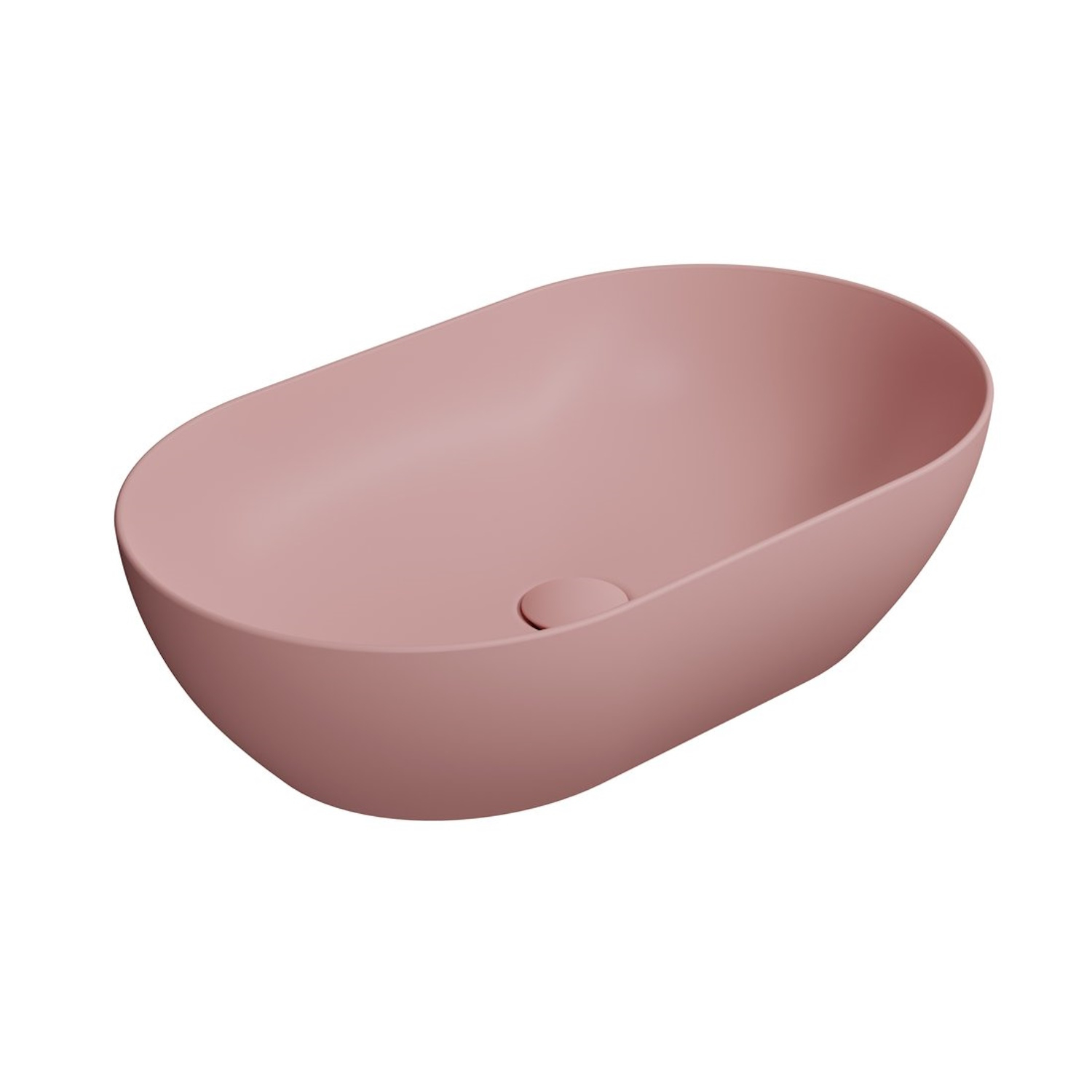 Keramische Opbouw Waskom Sapho Pura 60x37 Mat Roze