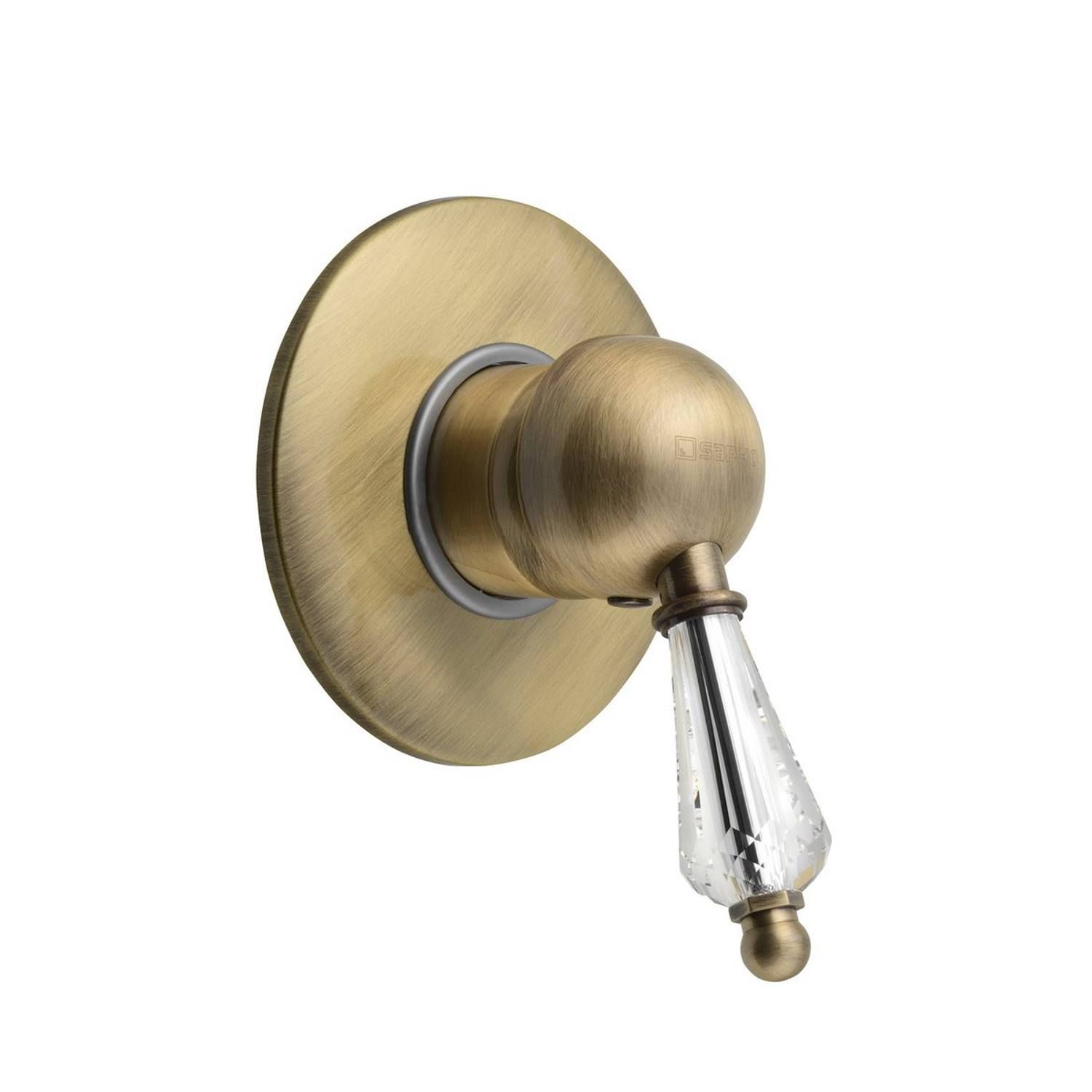 Douchekraan Inbouw Sapho Kirké Crystal Mengkraan Retro Afbouwdeel 1-weg Brons (incl. inbouwdeel)