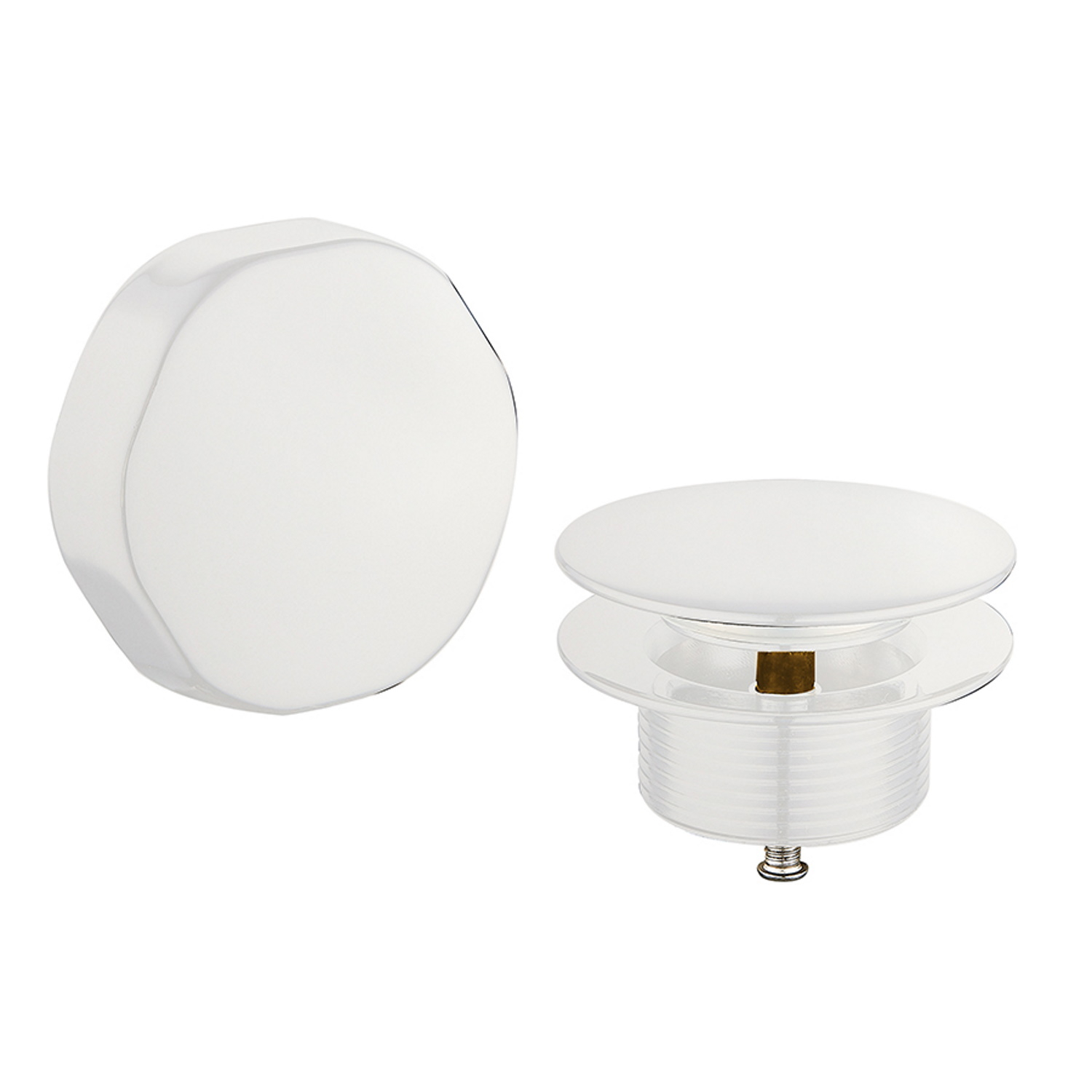 Knop/plug Badoverloop Nora BWS Glans Wit