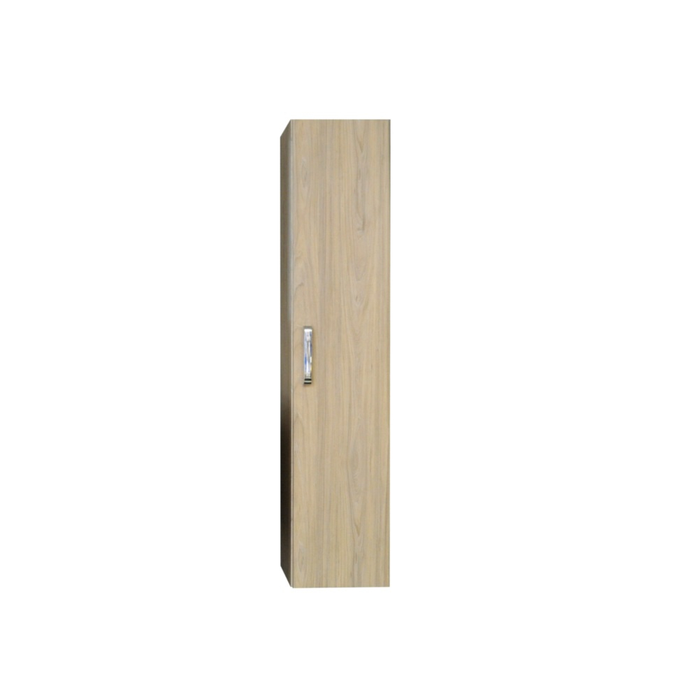 Kolomkast Sanicare 1 Soft-Closing Deur Chromen Greep 160x33,5x32 cm Grey-Wood