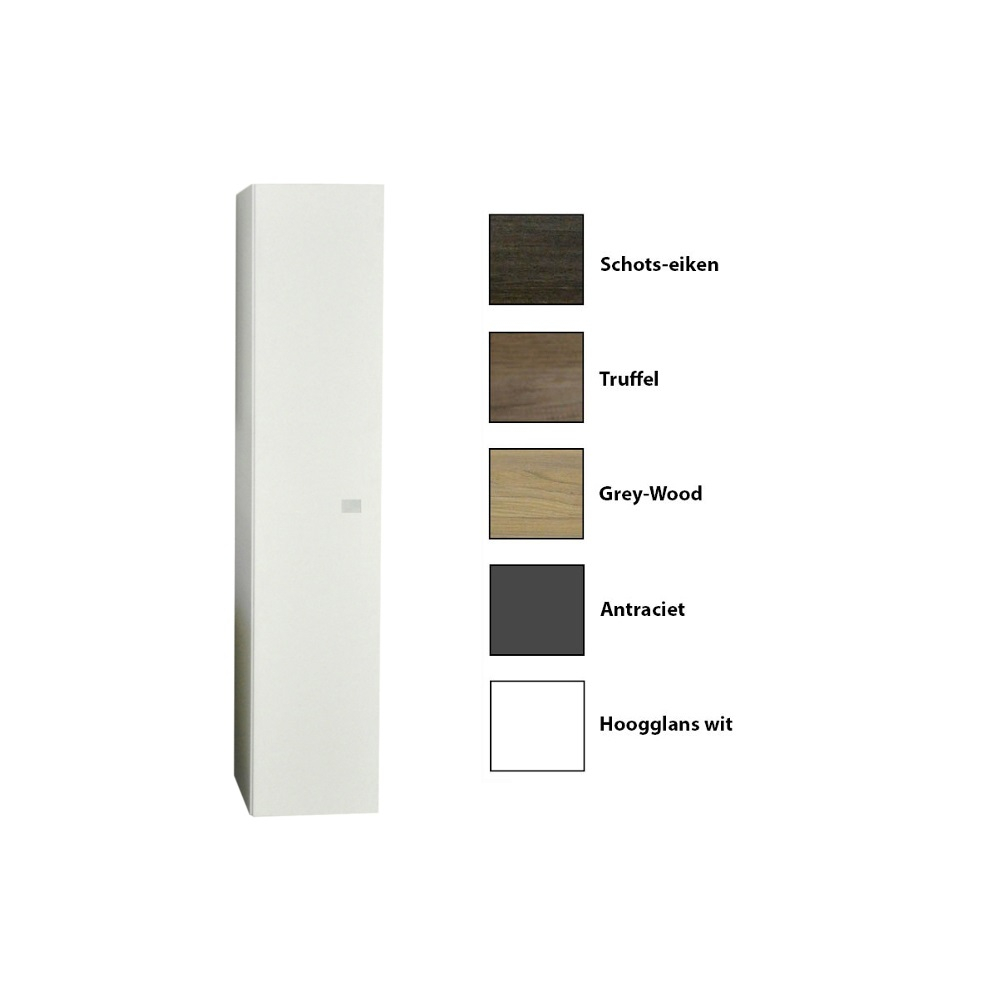 Kolomkast Sanicare Q5 1 Soft-Close Deur 160 cm Grey-Wood