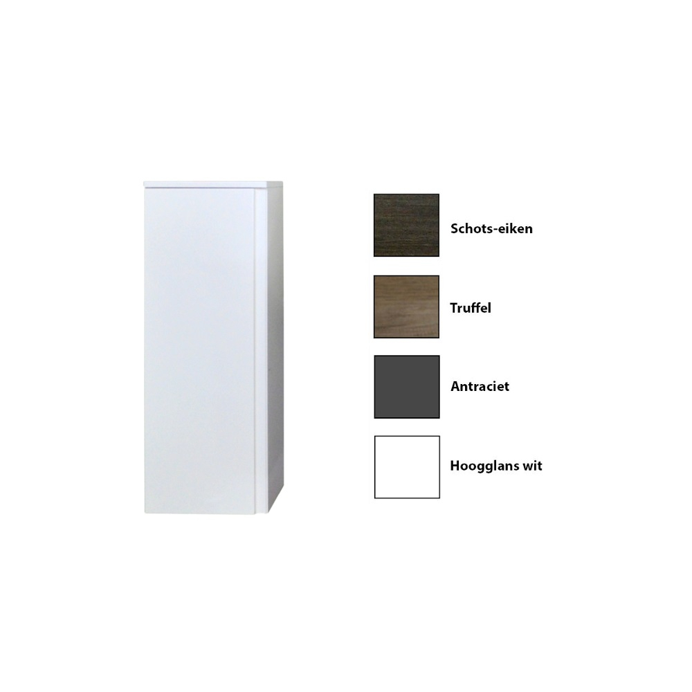 Kolomkast Sanicare Q7 Soft-Close Deur Greeploos 90x33,5x32 cm Antraciet