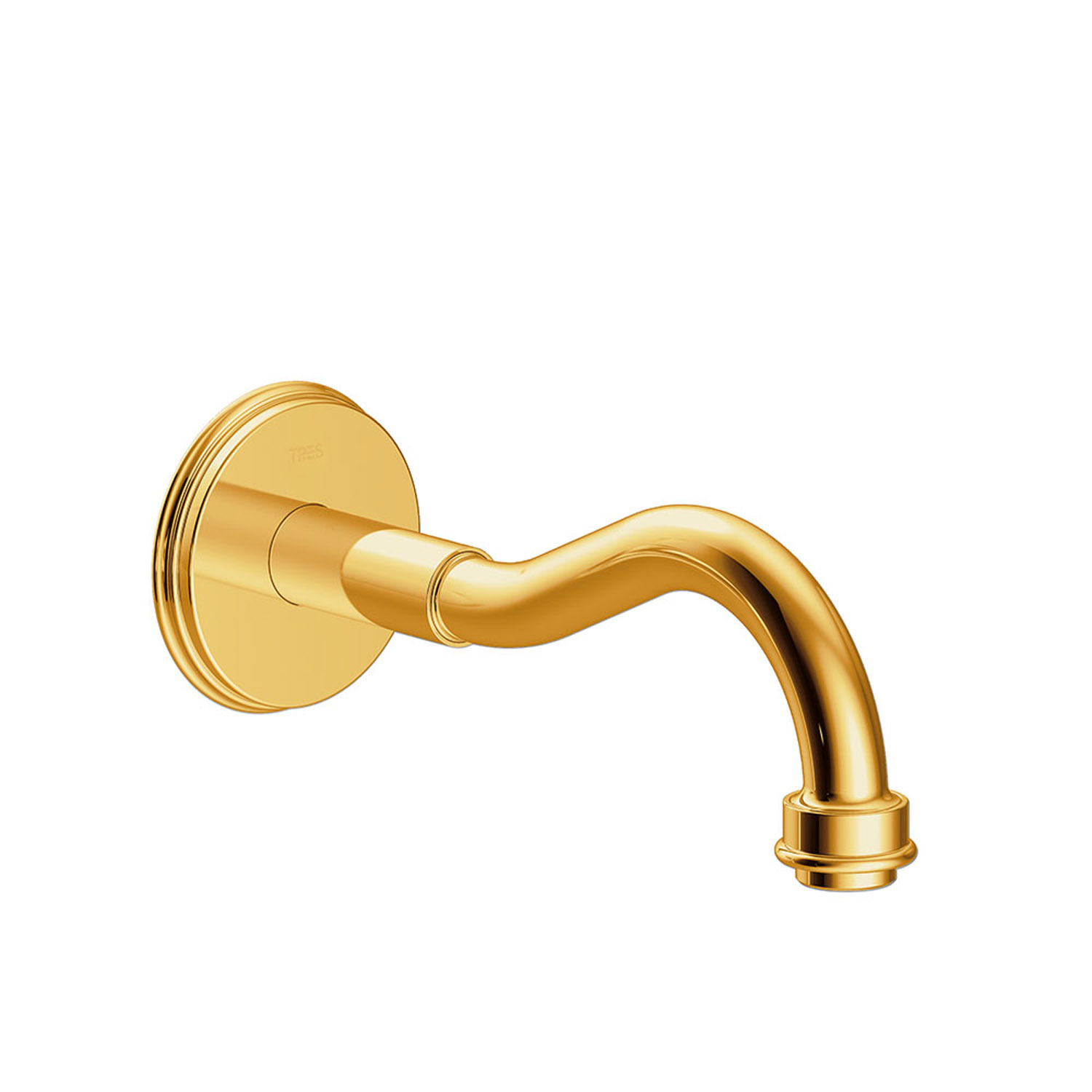 Kraanhals Tres Clasic Inbouw Uitloop 21 cm Goud