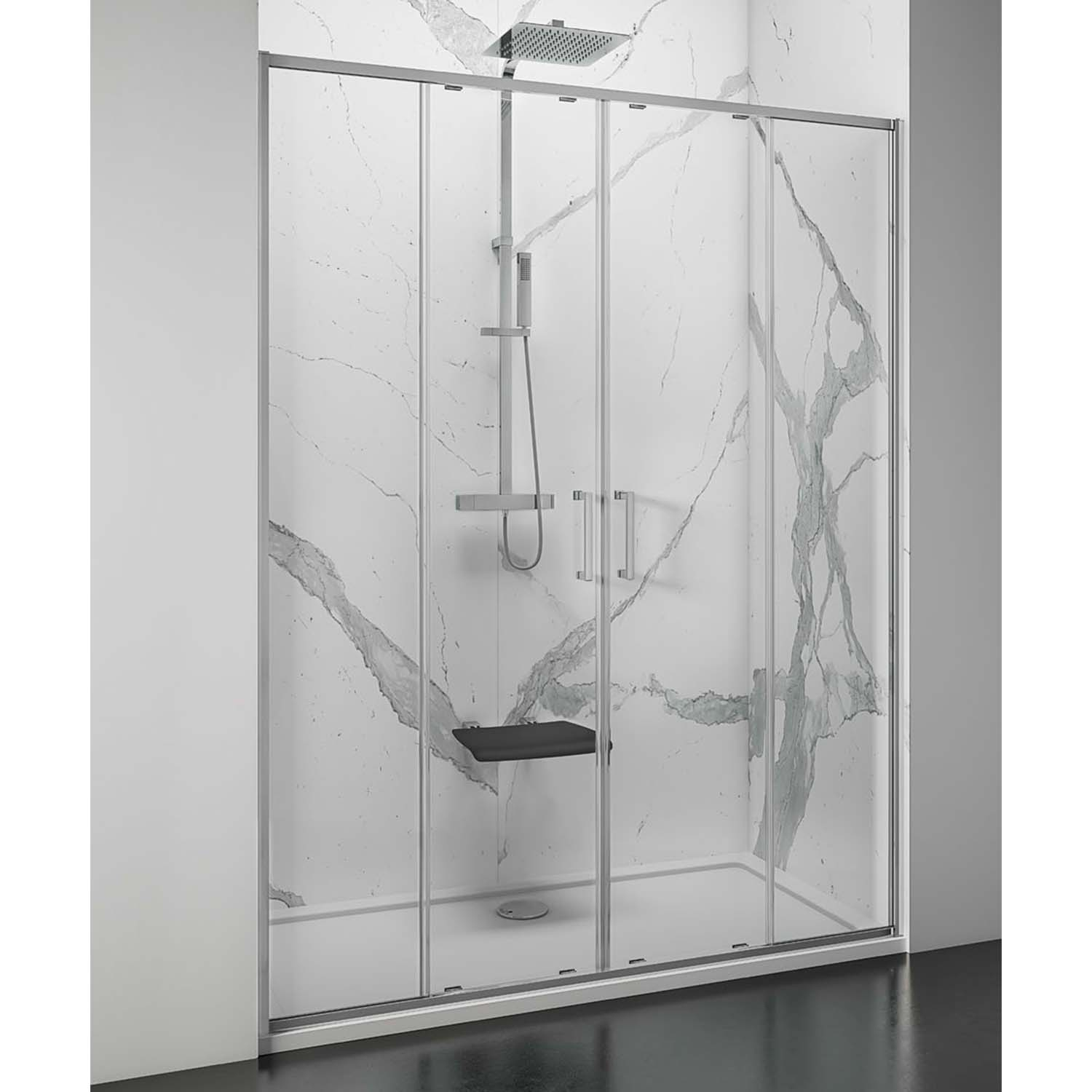 Nisdeur Lacus Stromboli Evo 2 Schuifdeuren 140x200 Cm Chroom