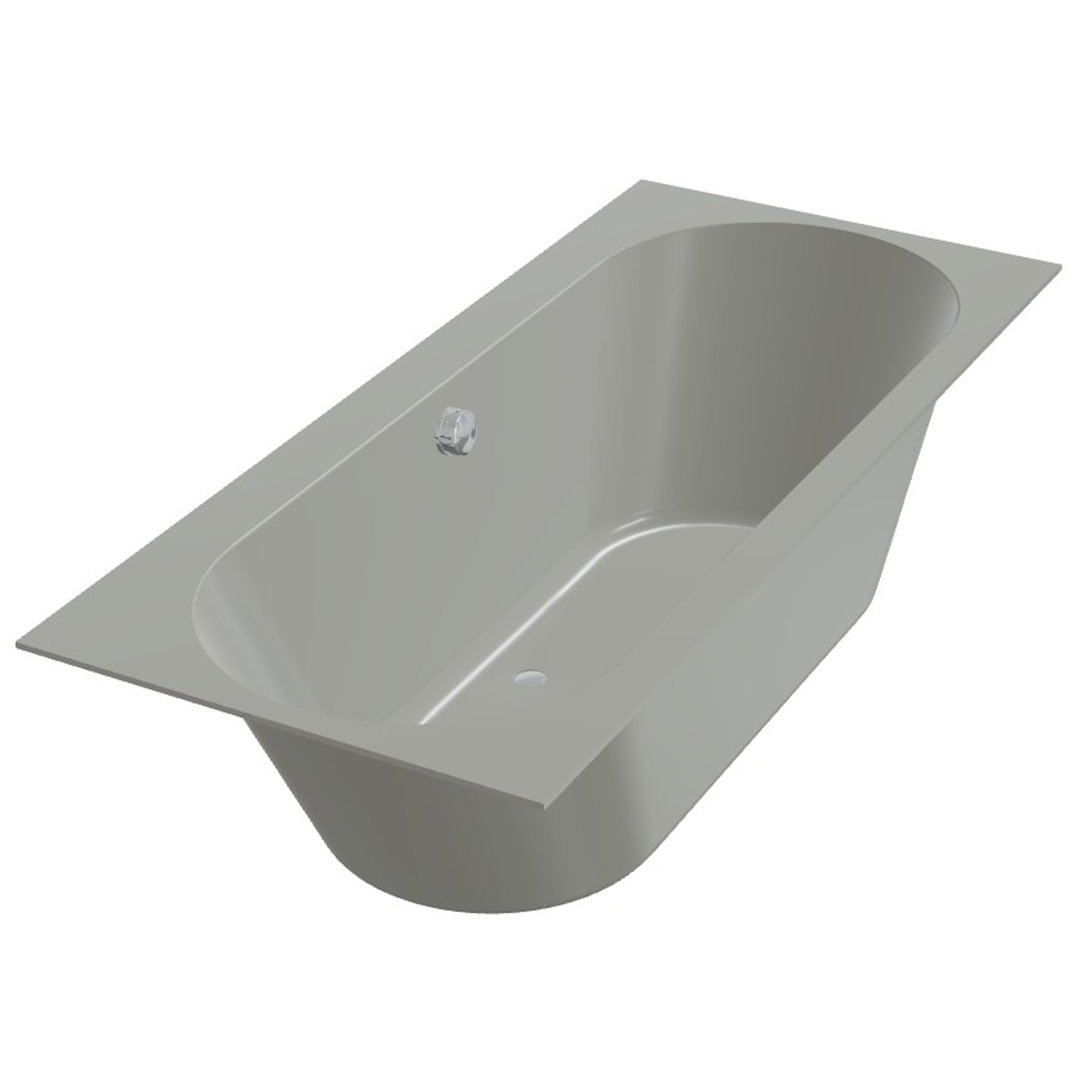 Ligbad Beterbad Xenz Madeira 160x75 cm Inclusief Badpoten Cement