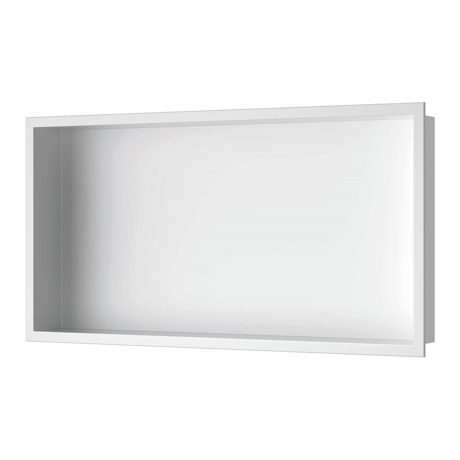 Inbouwnis Luca Sanitair 60x30x6,5cm RVS Mat Wit