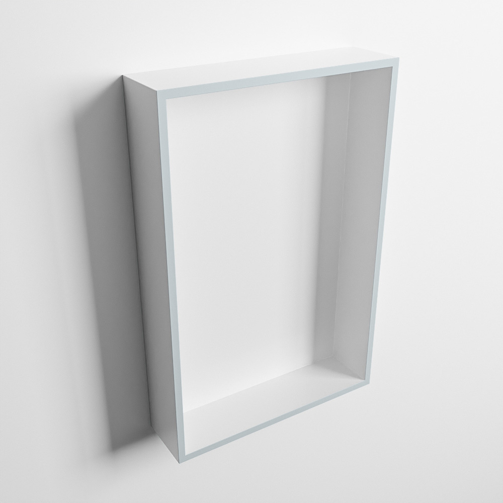 MONDIAZ EASY Nis 44,5x29,5cm in solid surface kleur Clay | Talc. 1 vak geschikt voor in- of opbouw
