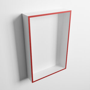 MONDIAZ EASY Nis 44,5x29,5cm in solid surface kleur Fire | Talc. 1 vak geschikt voor in- of opbouw