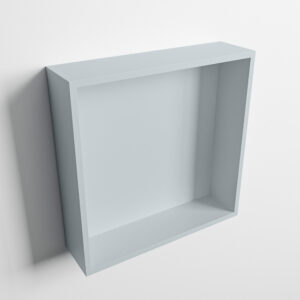 MONDIAZ EASY Nis 29,5x29,5cm in solid surface kleur Clay | Clay. 1 vak geschikt voor in- of opbouw