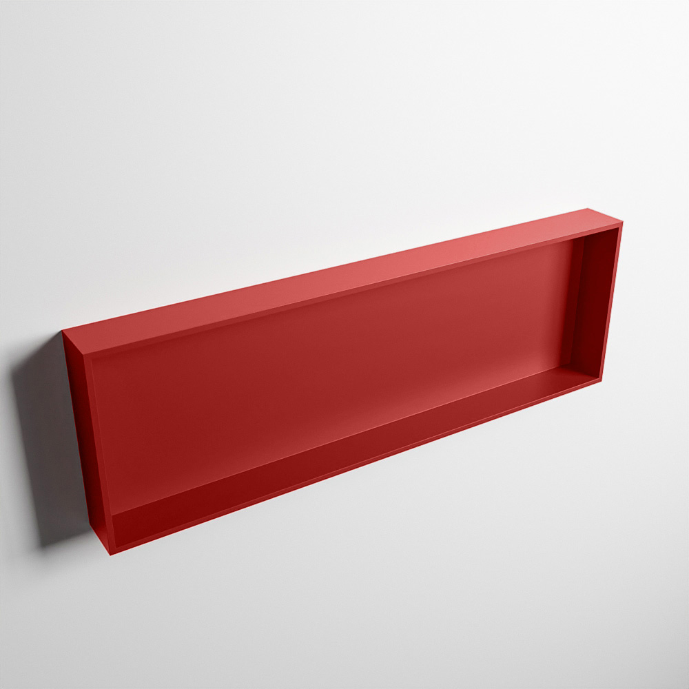 MONDIAZ EASY Nis 89,5x29,5cm in solid surface kleur Fire | Fire. 1 vak geschikt voor in- of opbouw
