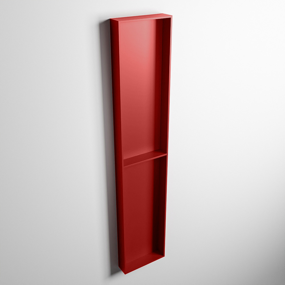 MONDIAZ EASY Nis 89,5x29,5cm in solid surface kleur Fire | Fire. 2 vakken geschikt voor in- of opbouw
