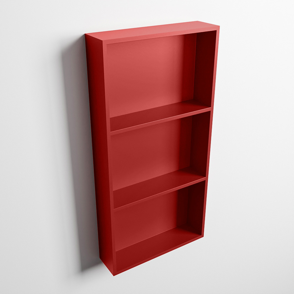 MONDIAZ EASY Nis 59,5x29,5cm in solid surface kleur Fire | Fire. 3 vakken geschikt voor in- of opbouw