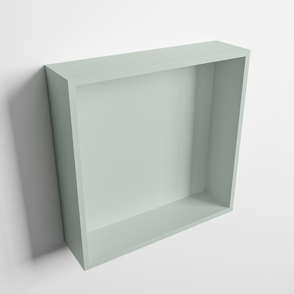 MONDIAZ EASY Nis 29,5x29,5cm in solid surface kleur Greey | Greey. 1 vak geschikt voor in- of opbouw