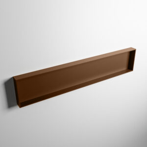MONDIAZ EASY Nis 149,5x29,5cm in solid surface kleur Rust | Rust. 1 vak geschikt voor in- of opbouw