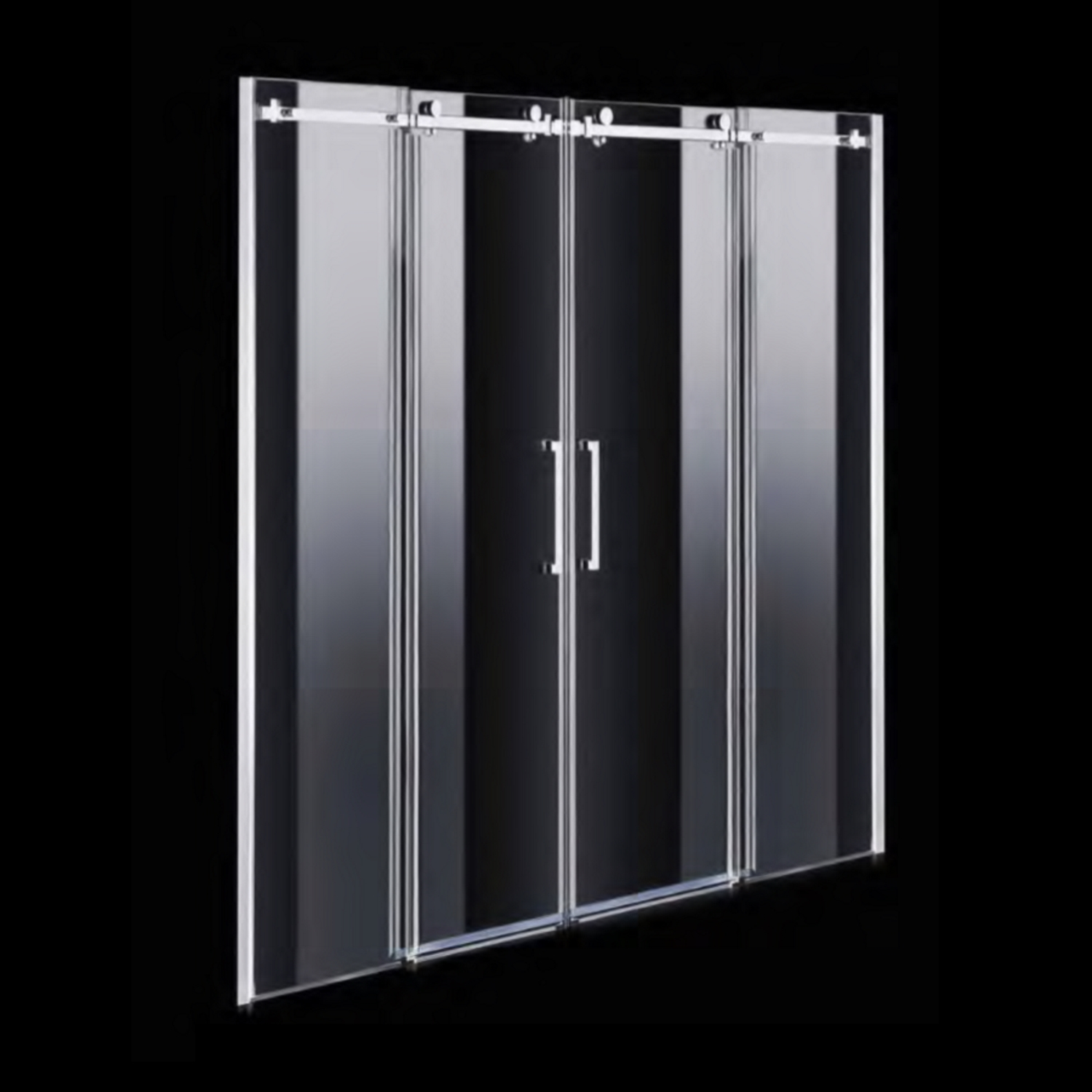 Nisdeur BWS D&R Design 160x200cm 2 Roldeuren Chroom