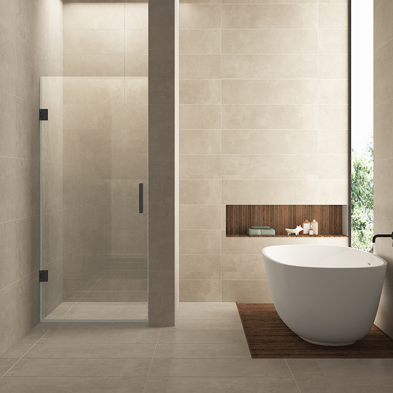 Nisdeur Wiesbaden Less 200 cm 8 mm Nano Helder Glas Gunmetal (alle maten)