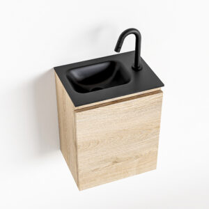 MONDIAZ OLAN 40cm toiletmeubel washed_oak. LEX wastafel urban links 1 kraangat