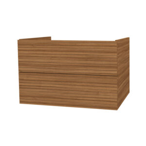 Onderkast BWS Elite 80x45x50 cm Met Horizontaal Reliëf Walnoot