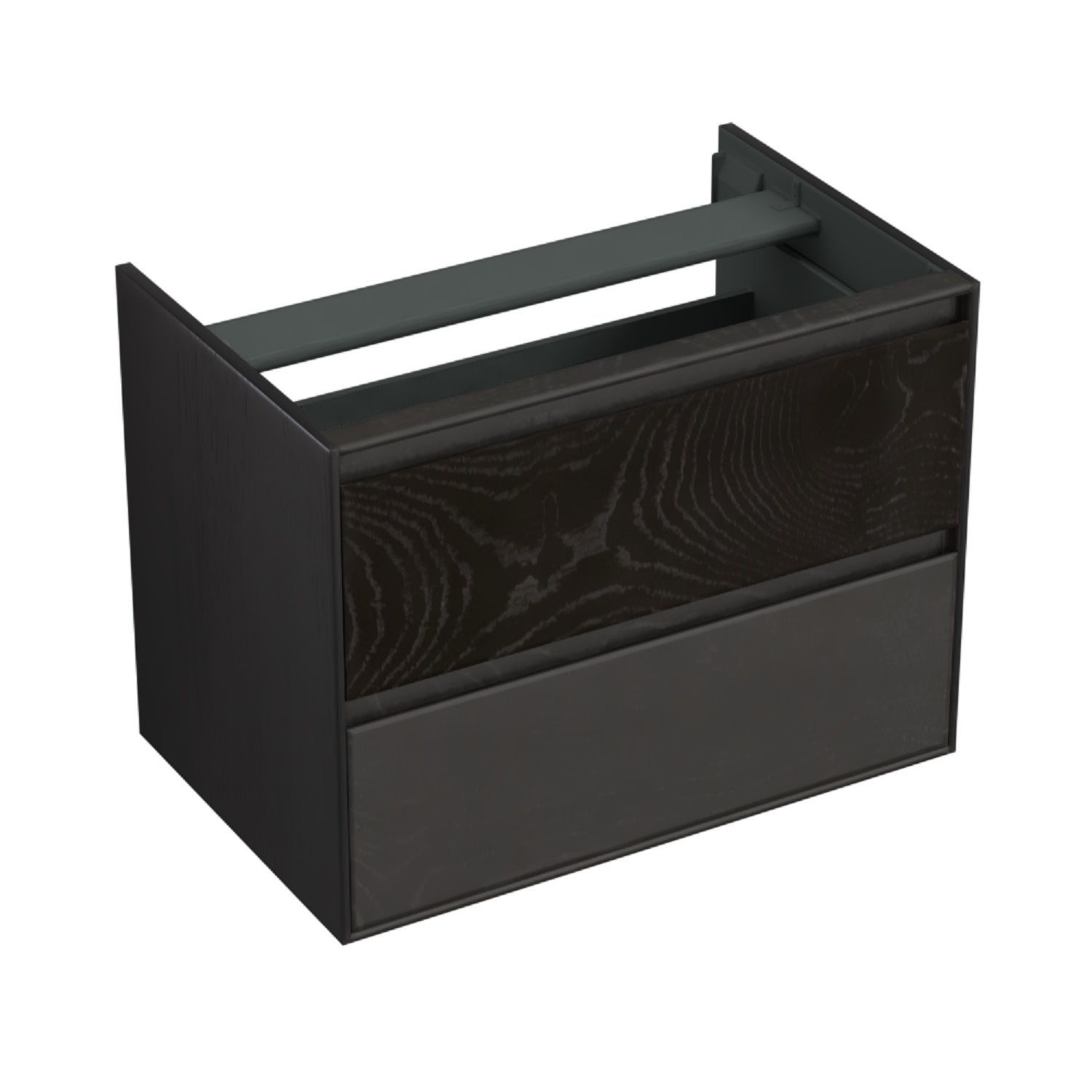 Onderkast Forzalaqua Reno 2.0 80x51x60 Cm 2 Lades Softclose Eiken Black Oiled