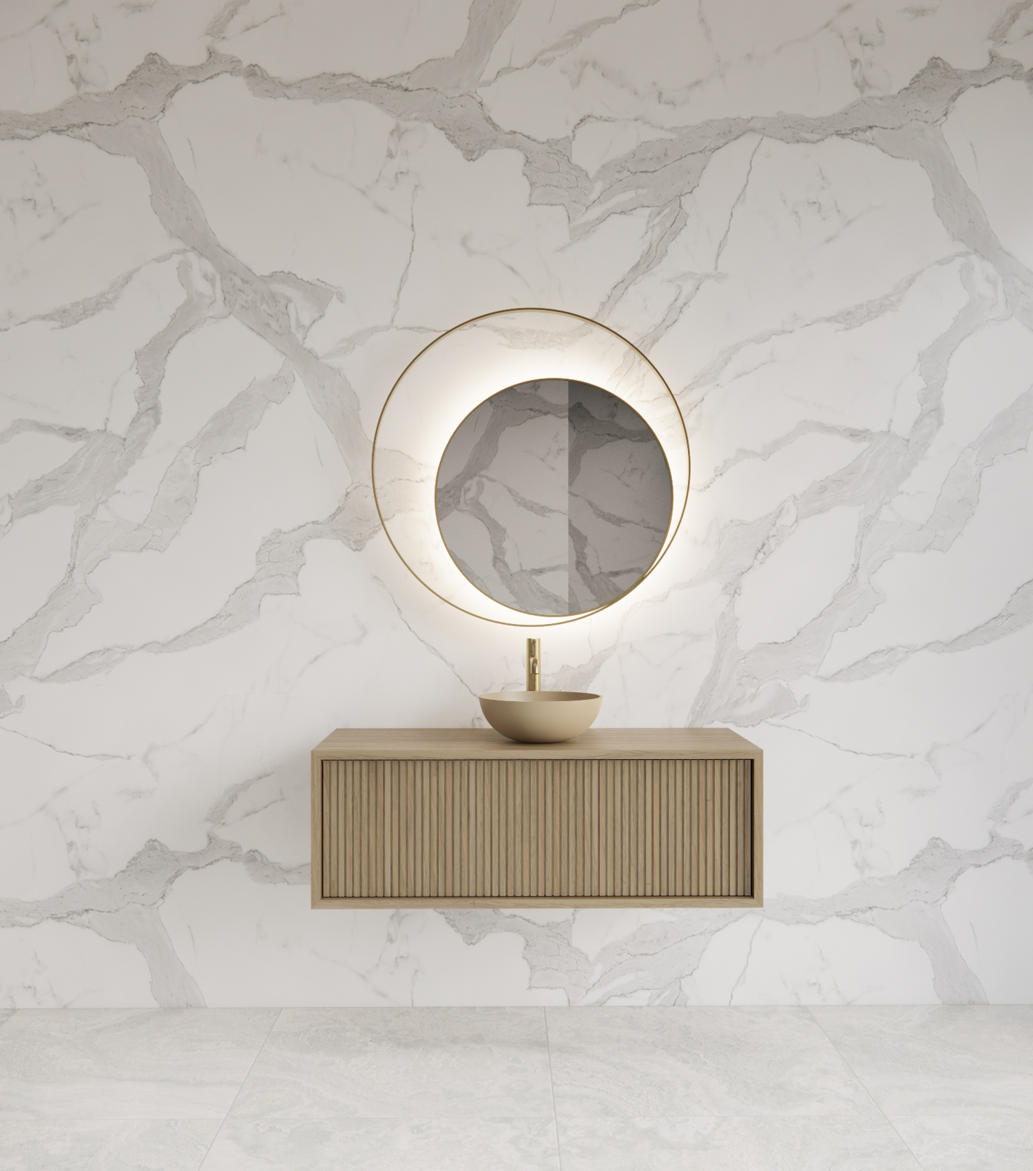 Onderkast Gliss Design Heronimus 100x45x35 cm Met Topplaat Corn Silk