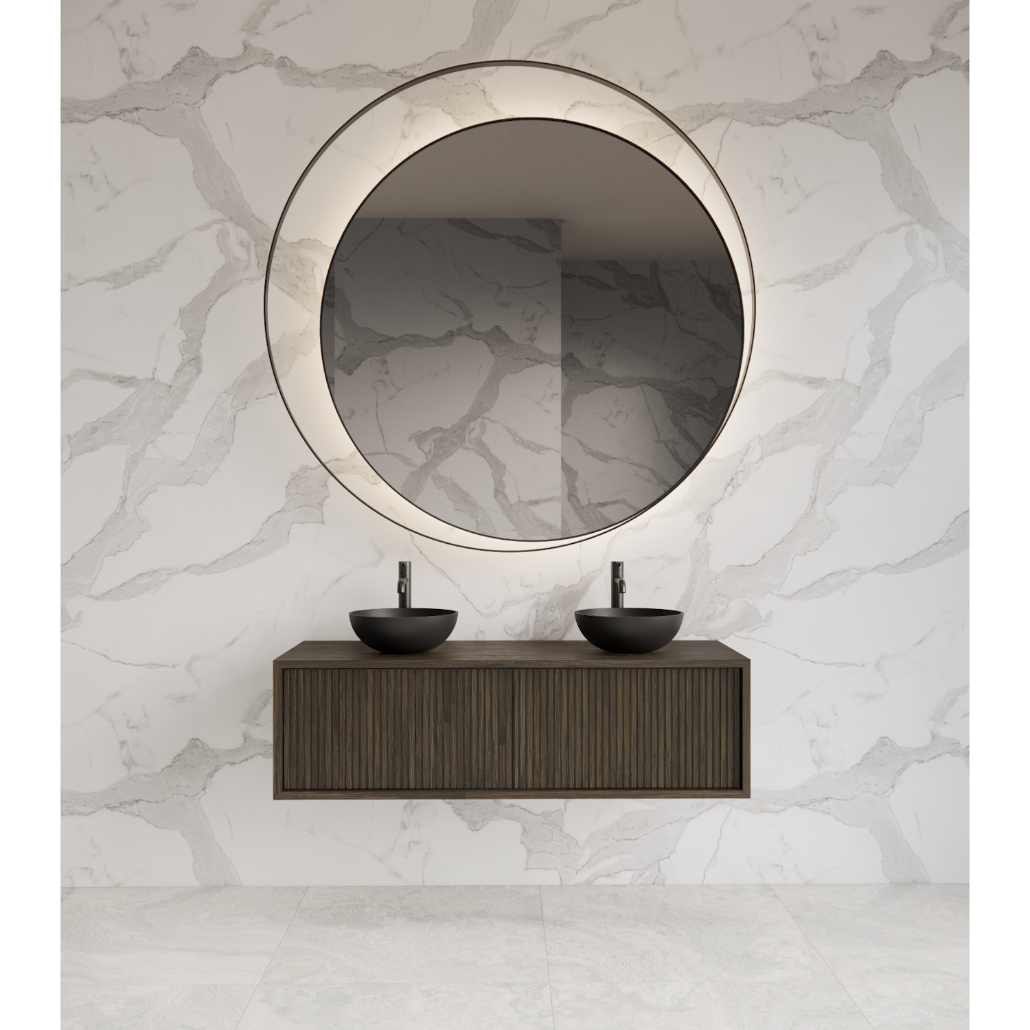 Onderkast Gliss Design Heronimus 120x45x35 cm 2 Laden Met Topplaat Charcoal