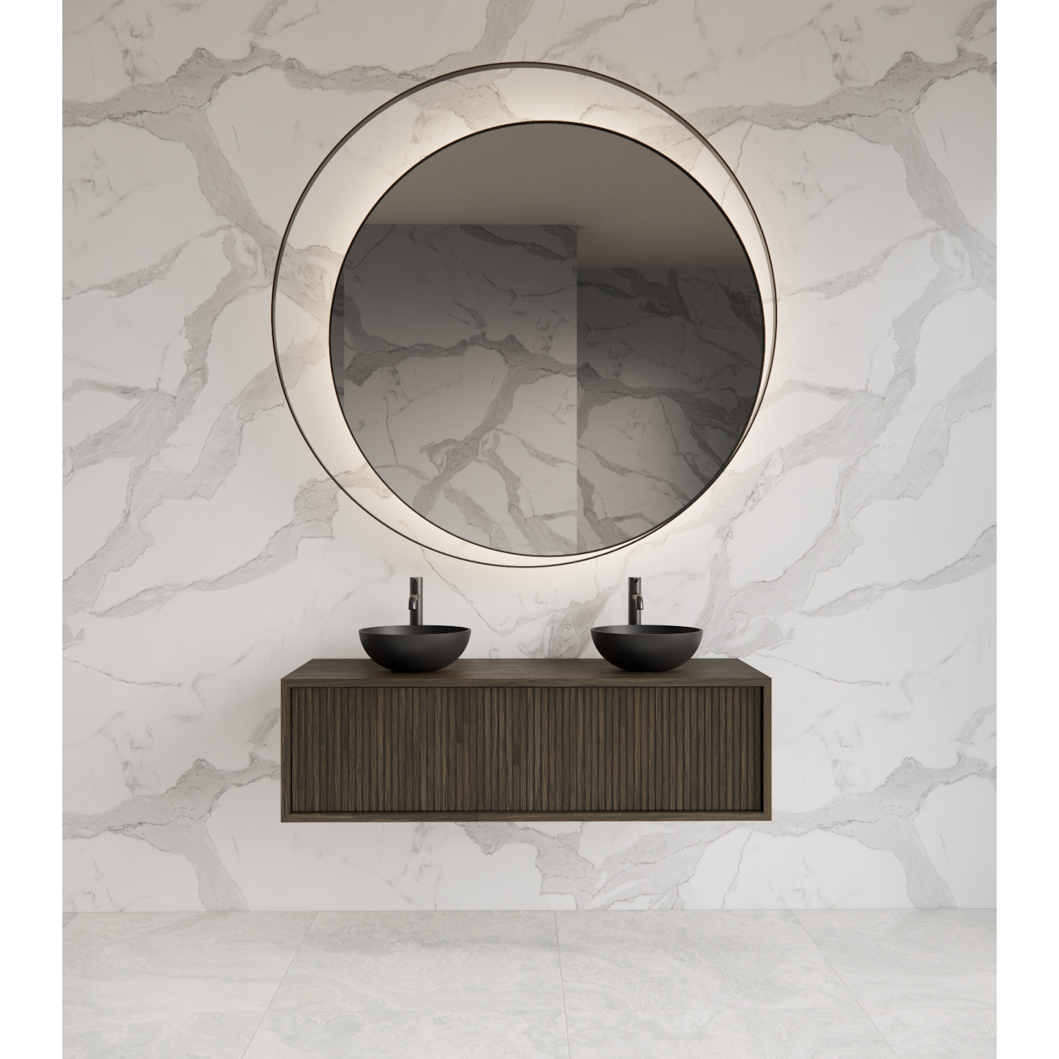 Onderkast Gliss Design Heronimus 120x45x35 cm Met Topplaat Charcoal