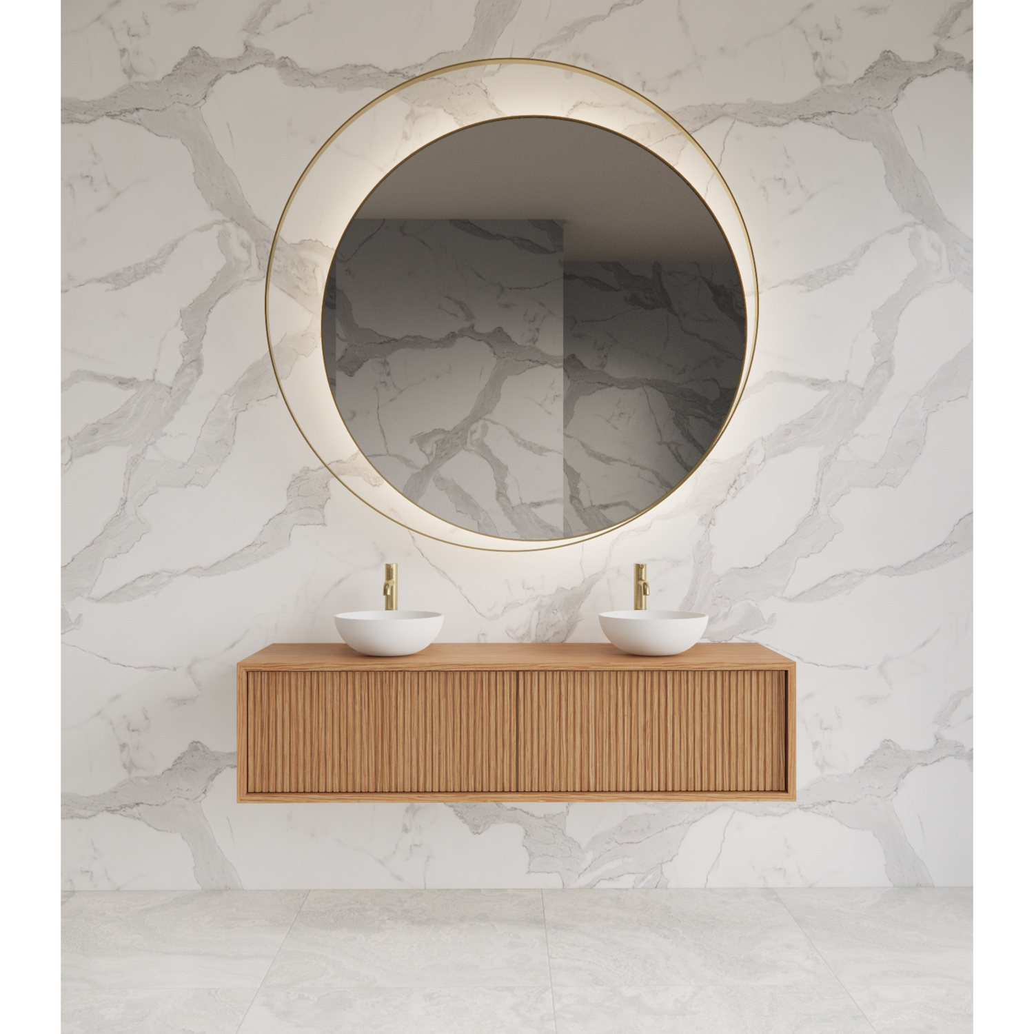 Onderkast Gliss Design Heronimus 140x45x35 cm 2 Laden Met Topplaat Pure